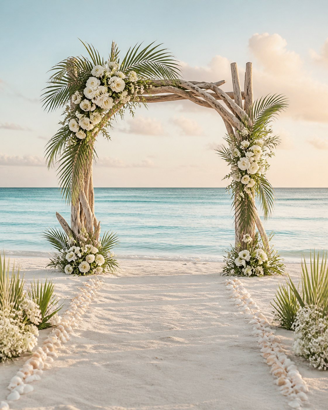 Arco de ceremonia en la playa