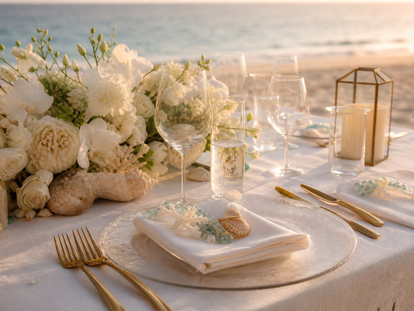 Mesa de boda con detalles marinos